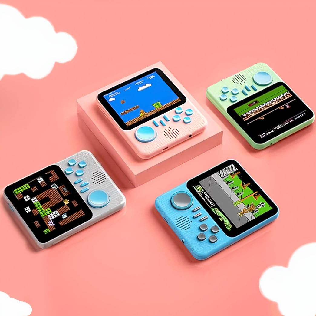 Sameo Gamegear Handheld Video Game Console, Retro Mini Game with 666 Classic Retro Game TV Compatible for Kids, Rechargeable 8 Bit Classic - Assorted