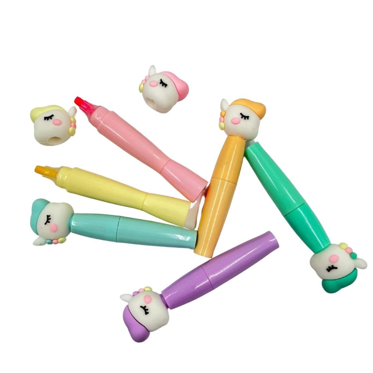 Mini Highlighters | Chisel Marker Pen Hi-lighter for School Supplies, Stationery Items