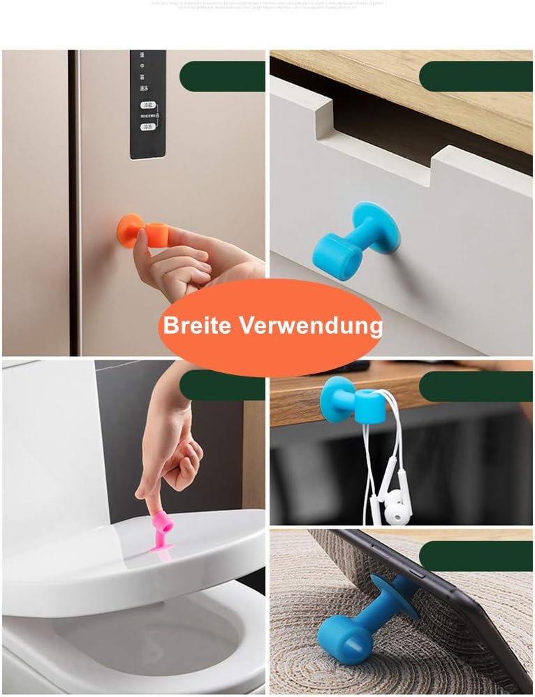 Anti-Slip Bumper | Door Stopper Mini Anti-Collision Silicone Door Handle - Durable and Protective Furniture Pads 1 Pack Contains 3 Pcs