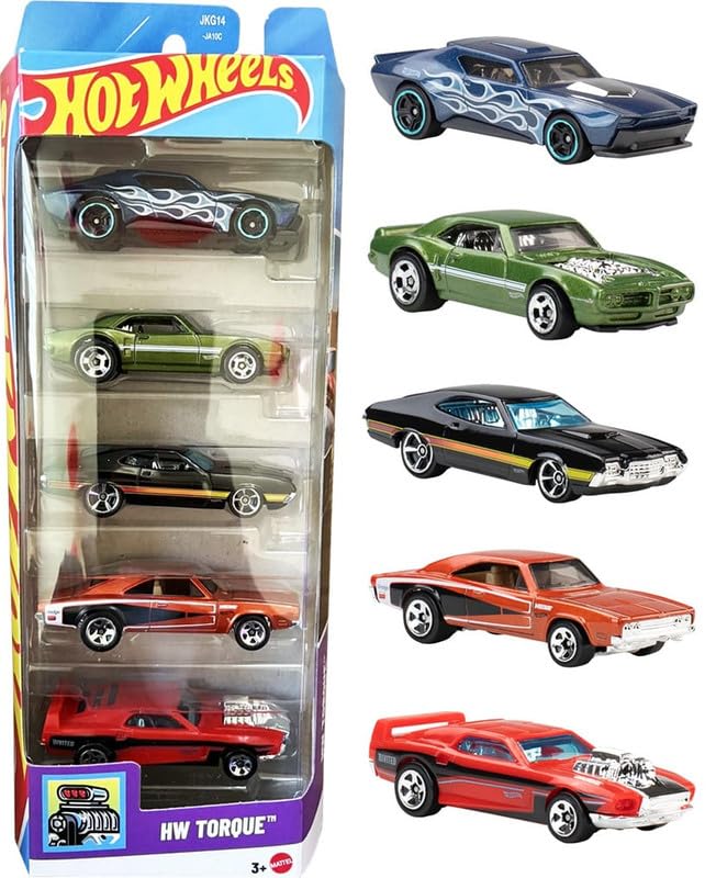 Hot Wheels - Set of 5 Cars - HW Torque - JKG14 - 1806-95NJ