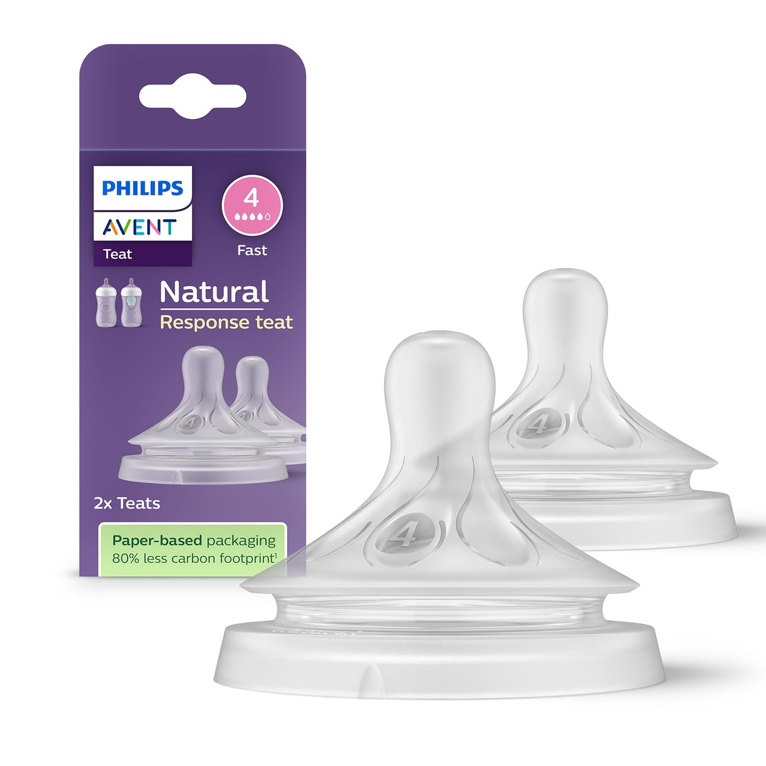 Philips Avent (3M+) Natural Teat for Newborn SCF043/27 | SCY964/02 | 2 Pieces