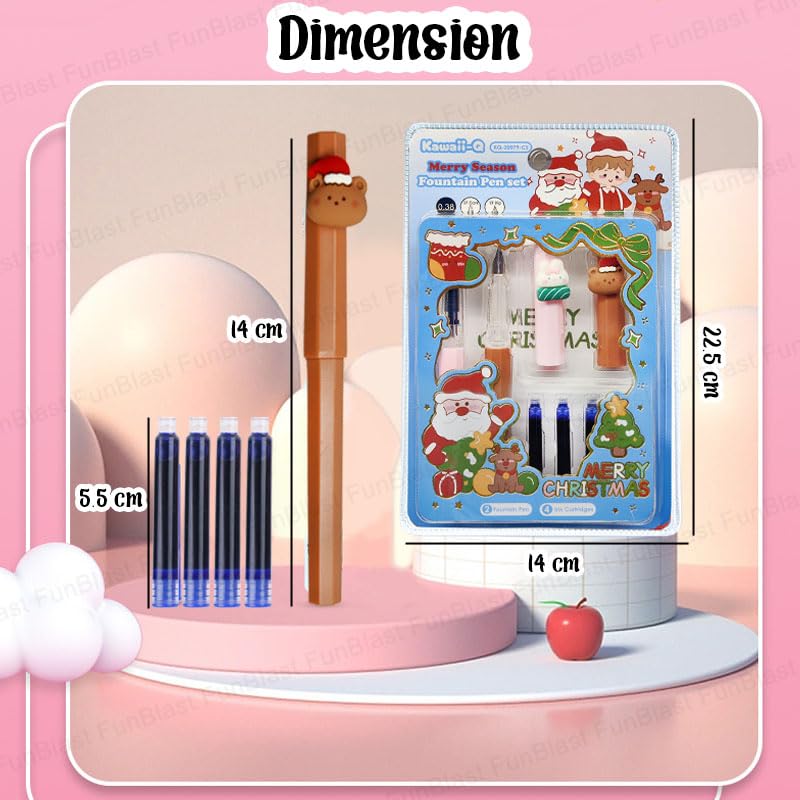 Merry Christmas Fountain Pen Set – Elegant Writing Set for School & Office