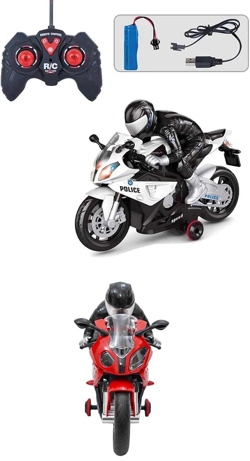 Lumo Race Moto S1000, 1:20 Scale Rechargeable RC Bike – Realistic Simulation with Light & Sound