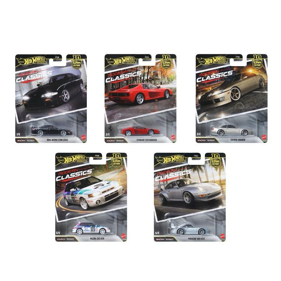 Hot Wheels - Imported Premium Car Culture 2026 - Modern Classics Series - Pack of 5 Cars