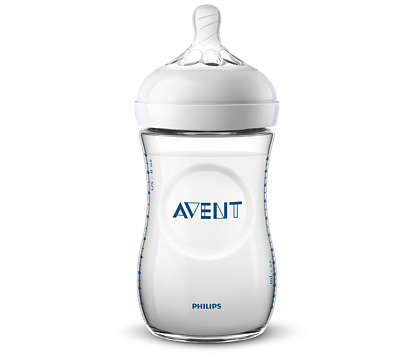 Philips Avent (1M+) Natural Feeding Bottle 260ml, SCF033/10 | SCY903/01 - (260 Ml / 9 Oz)
