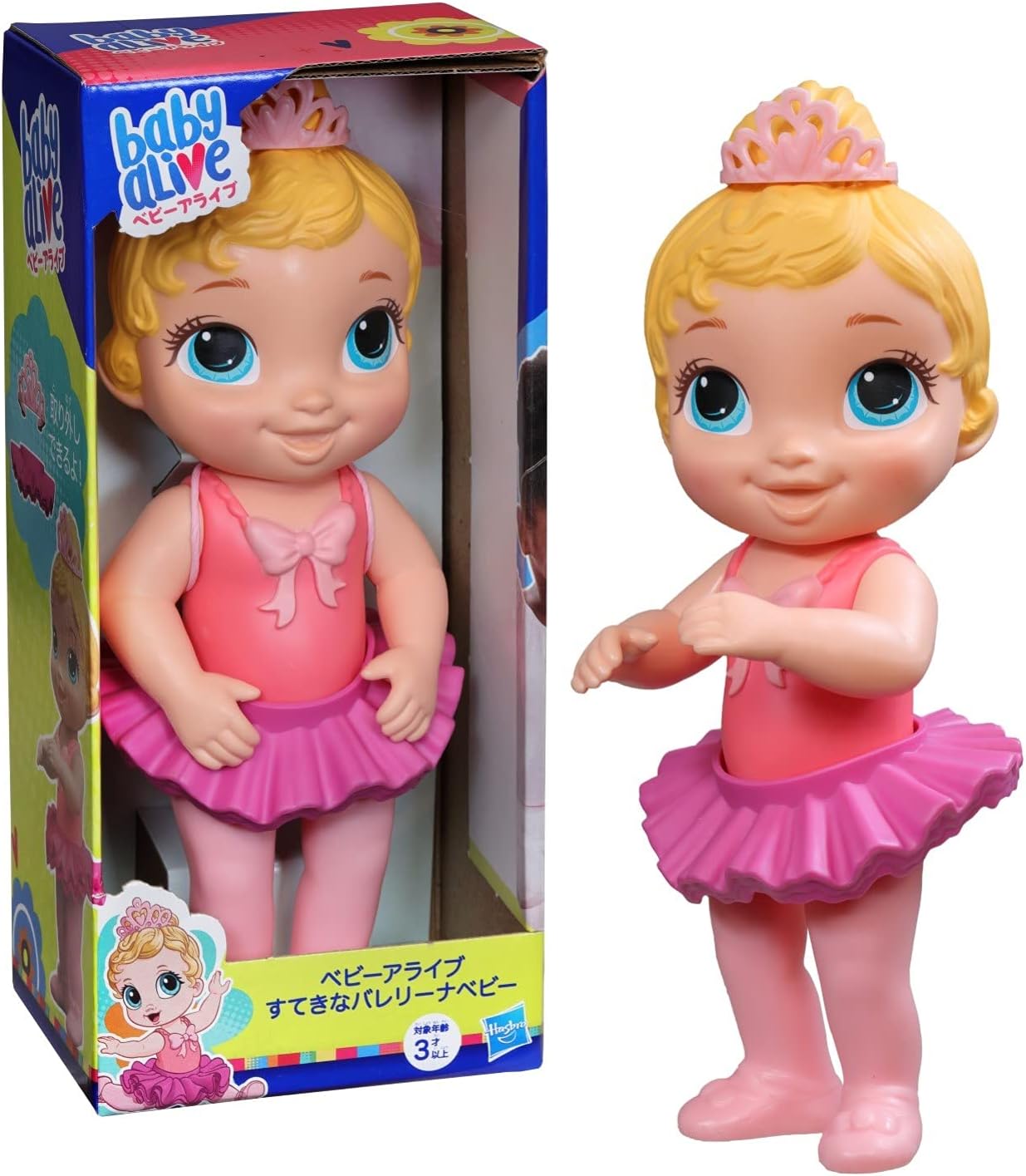 Hasbro Baby Alive Lovely Ballerina Baby 10.4 inches (26.5 cm) Size Ballet Doll with Pink Tutu Skirt and Tiara