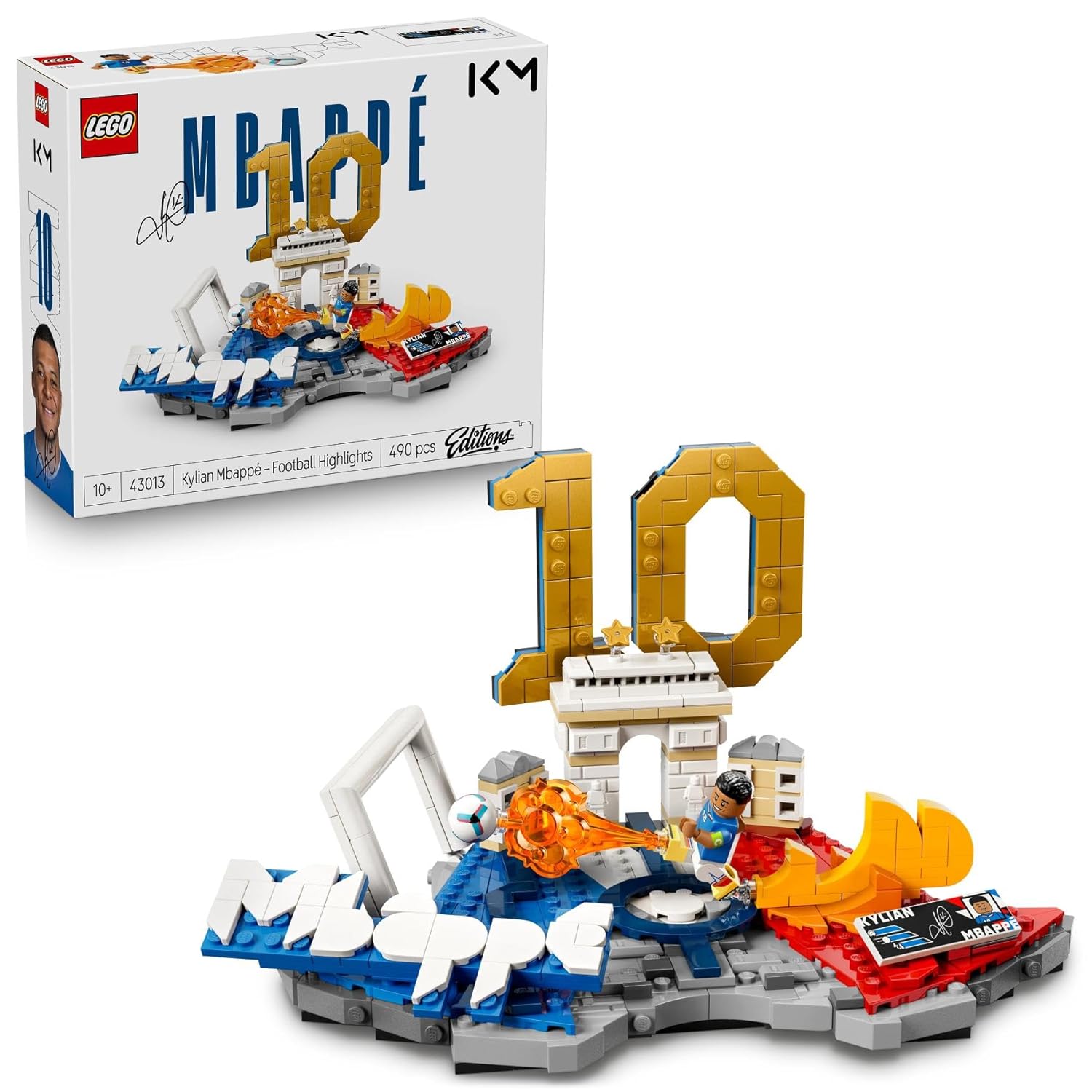 LEGO® Editions Kylian Mbappé – Soccer Highlights - Soccer Decor - Building Set for Kids - 43013