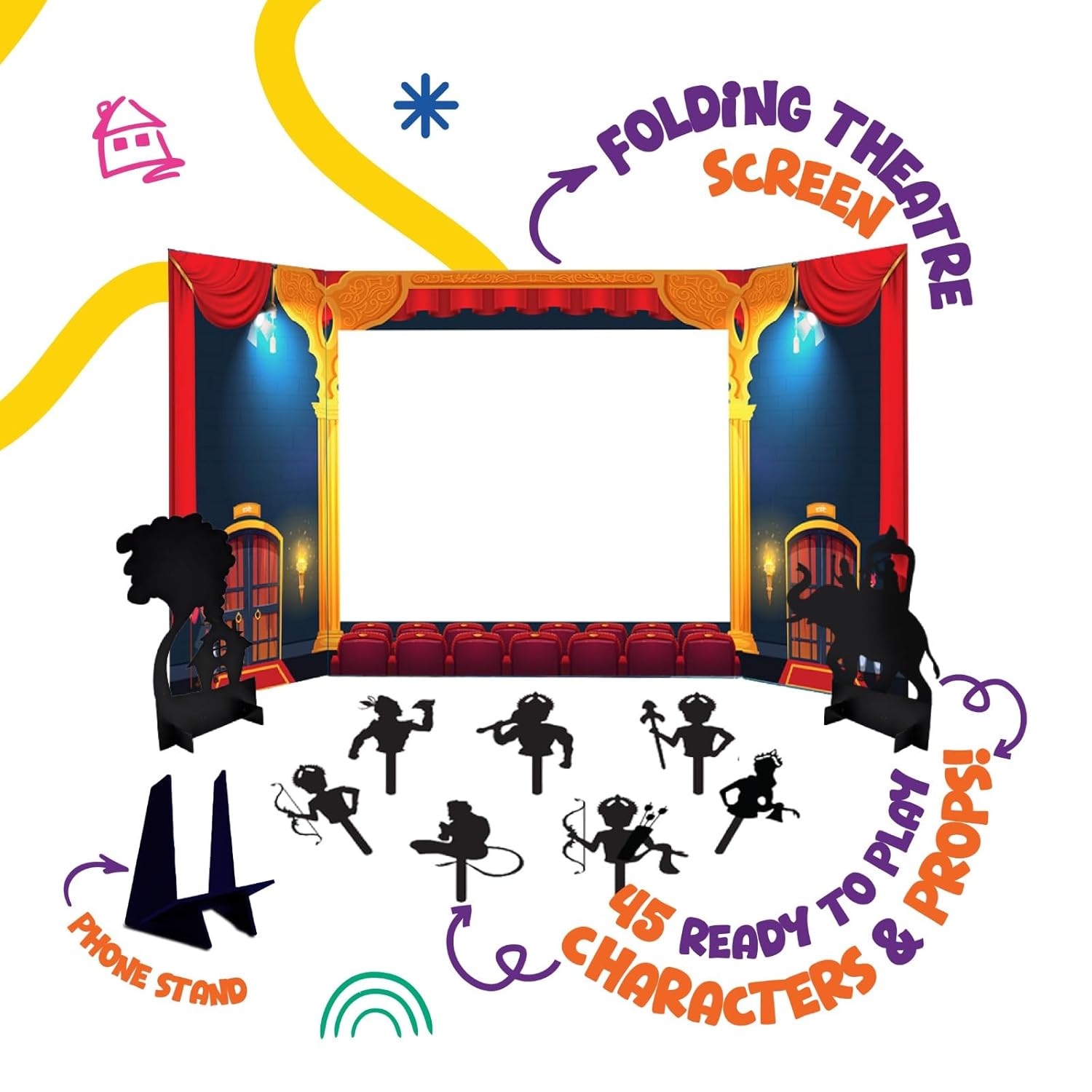 iOTales Shadow Box Shadowbox Mahabharata | Indian Mythology Storytelling STEAM Kit for Kids 4–10 | Educational Toy & DIY Craft | Companion App Included | Gift for Boys & Girls