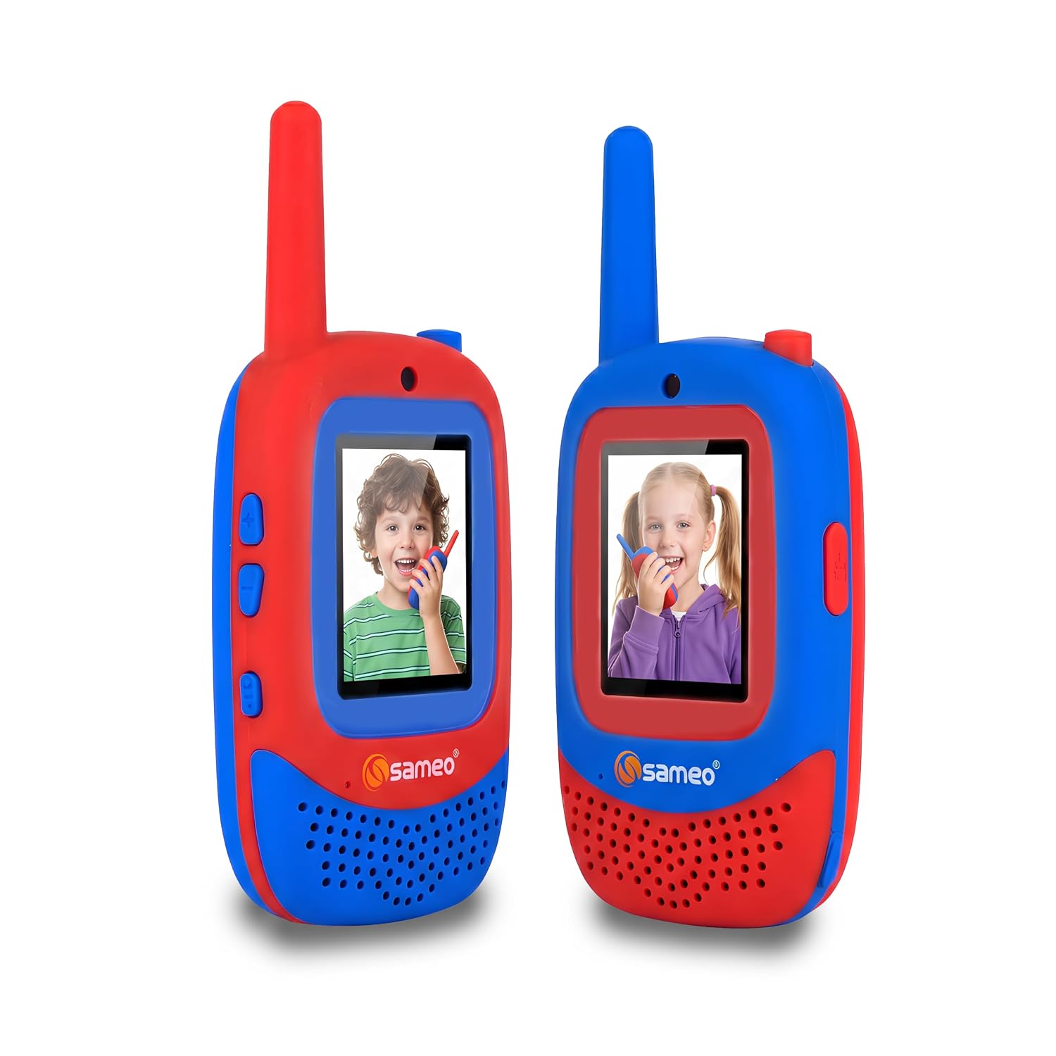 Sameo Video Walkie Talkies for Kids | Video & Voice Calling | 300-400m Range | 2" HD Screen | 12 Funny Video Filters | 5 Voice Changing Effects | No Internet Required | Rechargeable