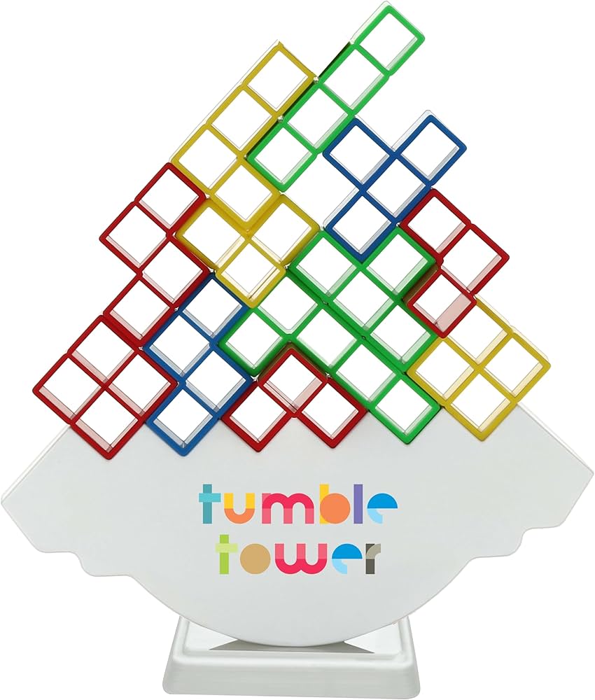 Tumble Tower Blocks Tower Games for Kids - Multicolor