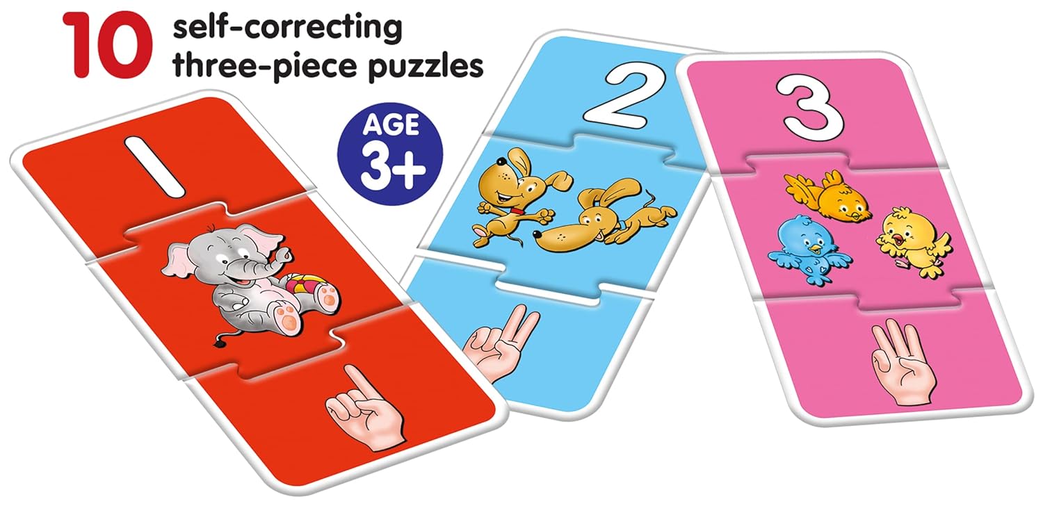 Frank Let's Count Jigsaw Puzzle for Kids, 10 Self-Correcting | Fun and Educational Toys | Brain Booster Kids Games