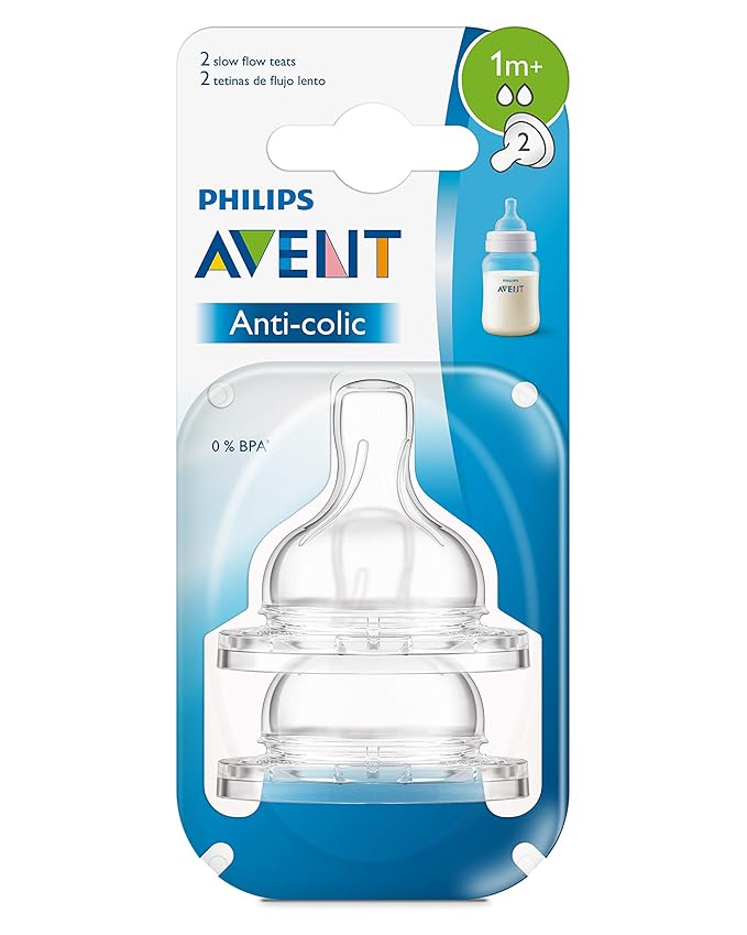 Philips Avent (1M+) Classic Teat 2 Holes Slow Flow - 2 Pieces| SCF632/27 | SCY762/02 ( Cordlife )
