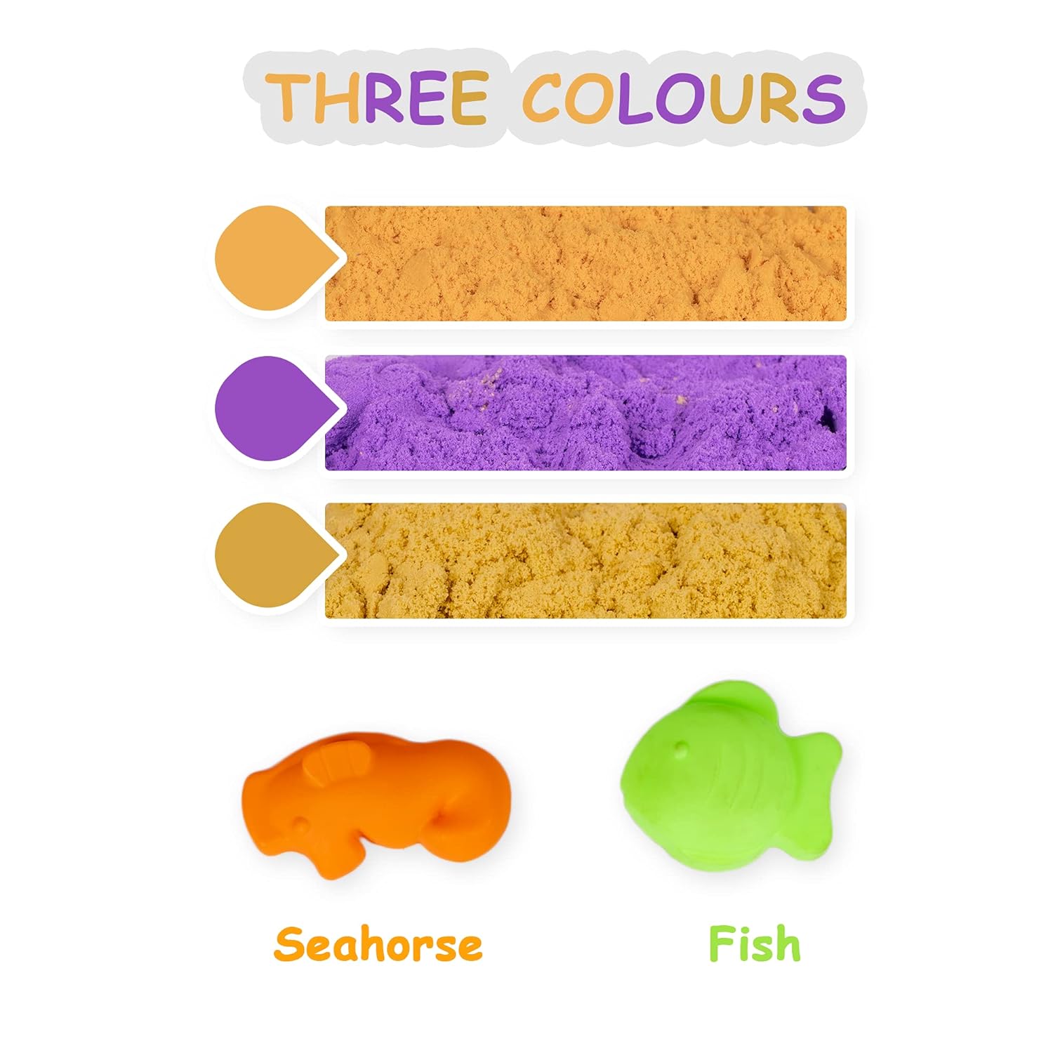 Ratna's Wonder Sand (Smooth) 1000 Grams Assorted Colours For Kids