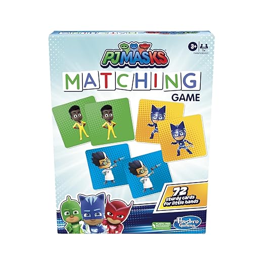 Hasbro Gaming Pj Masks Matching Game for Kids - 72Cards - Multicolor