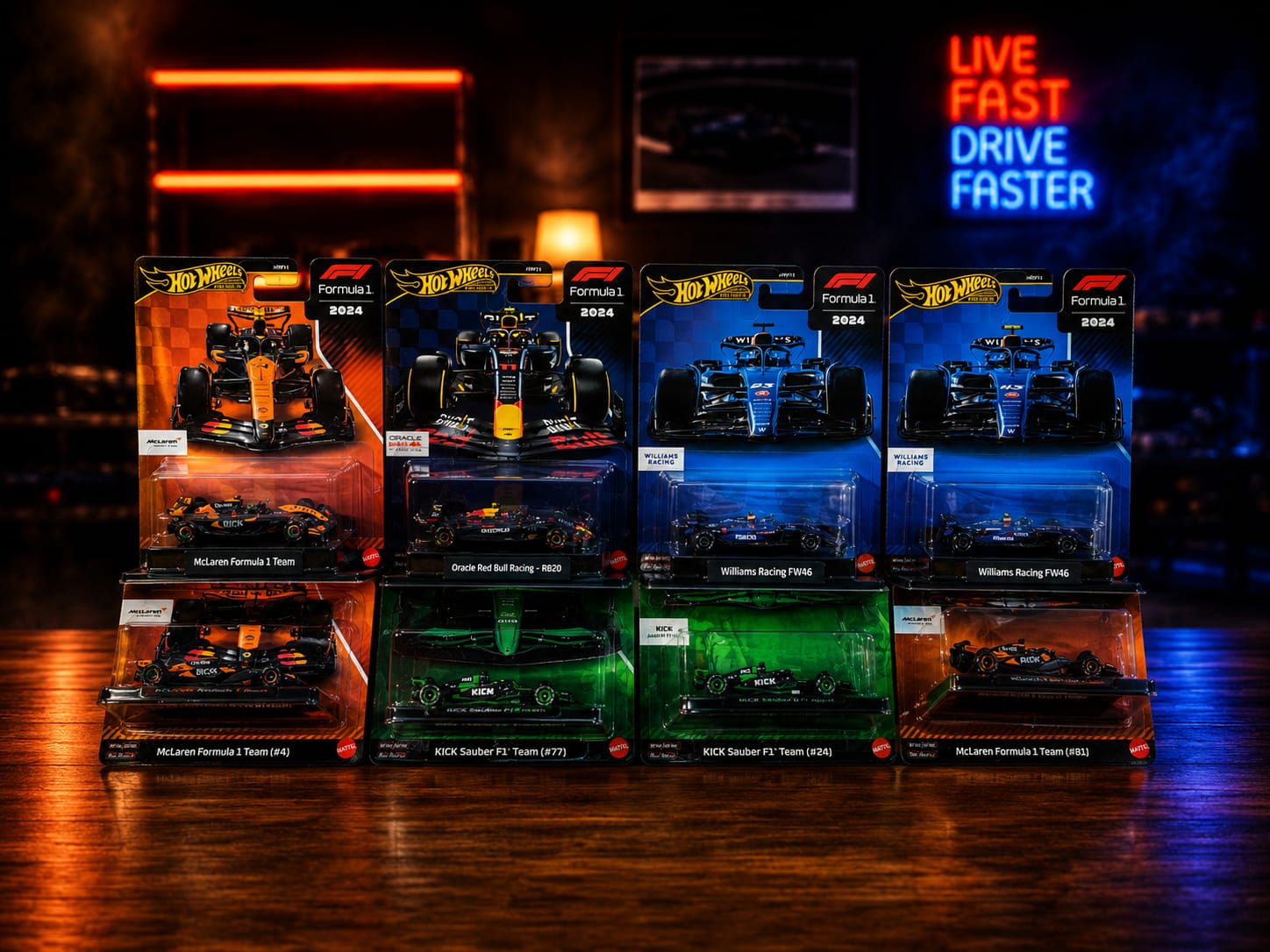 Hot Wheels F1 Set of 8 Cars - HRV11-955G - Pack of 8 Cars