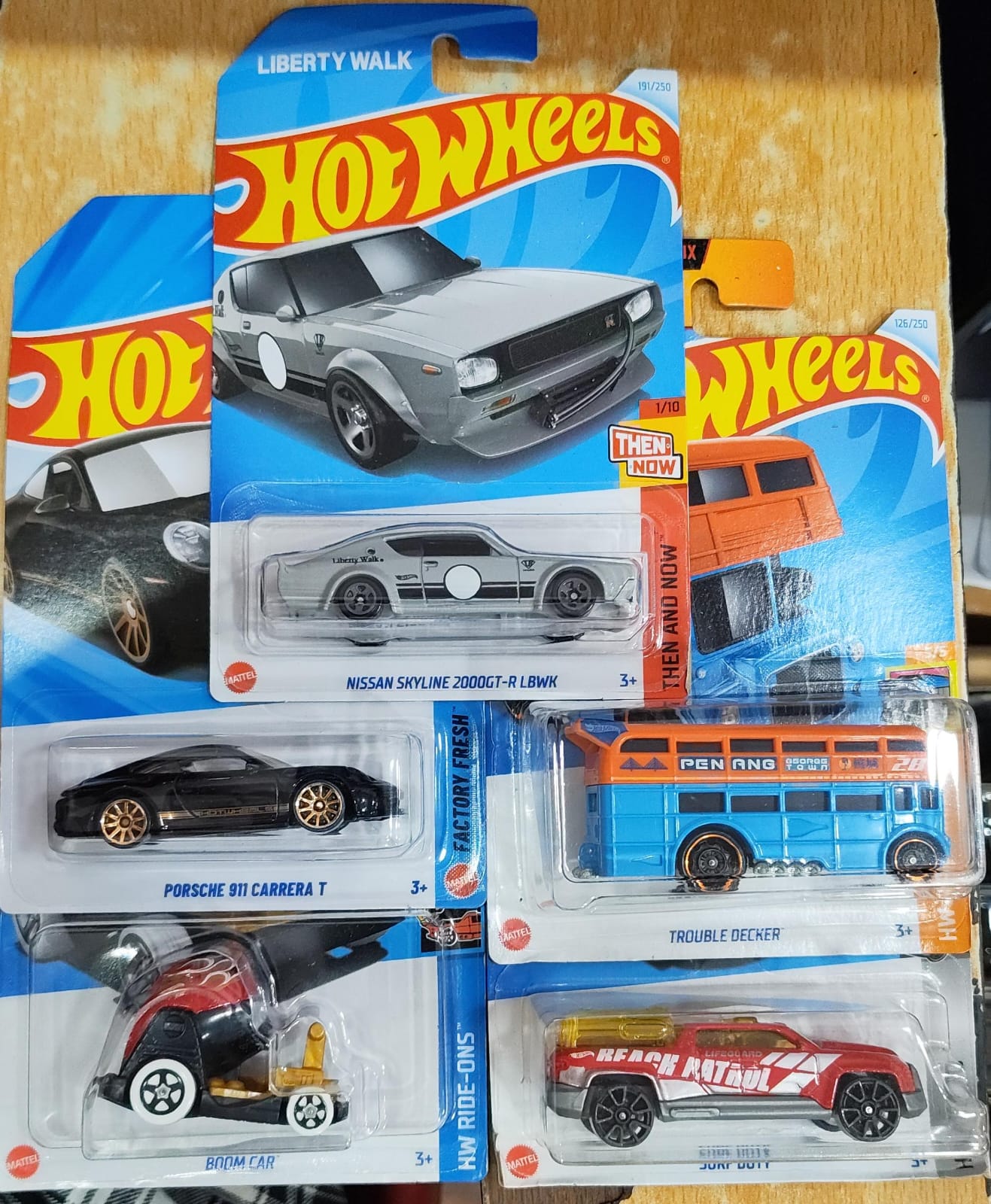 Hot Wheels Mainline - L Case (2025) - Combo Pack of 5 Cars - Long Card