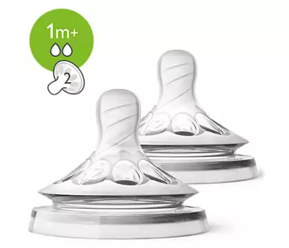 Philips Avent (1M+) Natural Teat for Newborn SCF042/27 | SCY963/02 | 2 Pieces