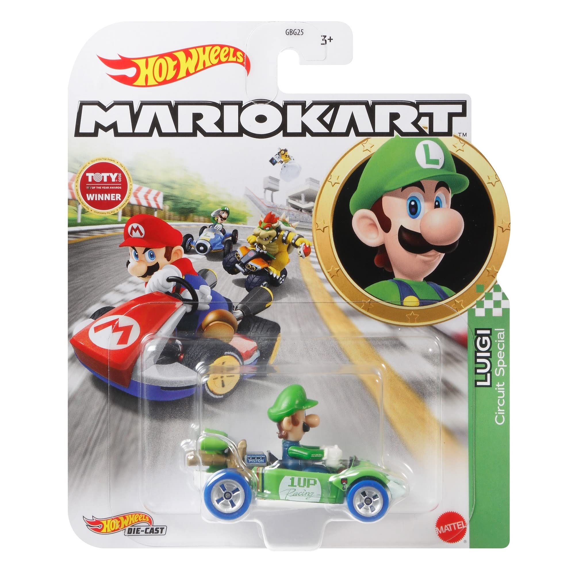 Hot Wheels Mario Kart - Mini Cars Mattel - Combo of 2 Cars - Wario & Luigi - GBG25 - 954T