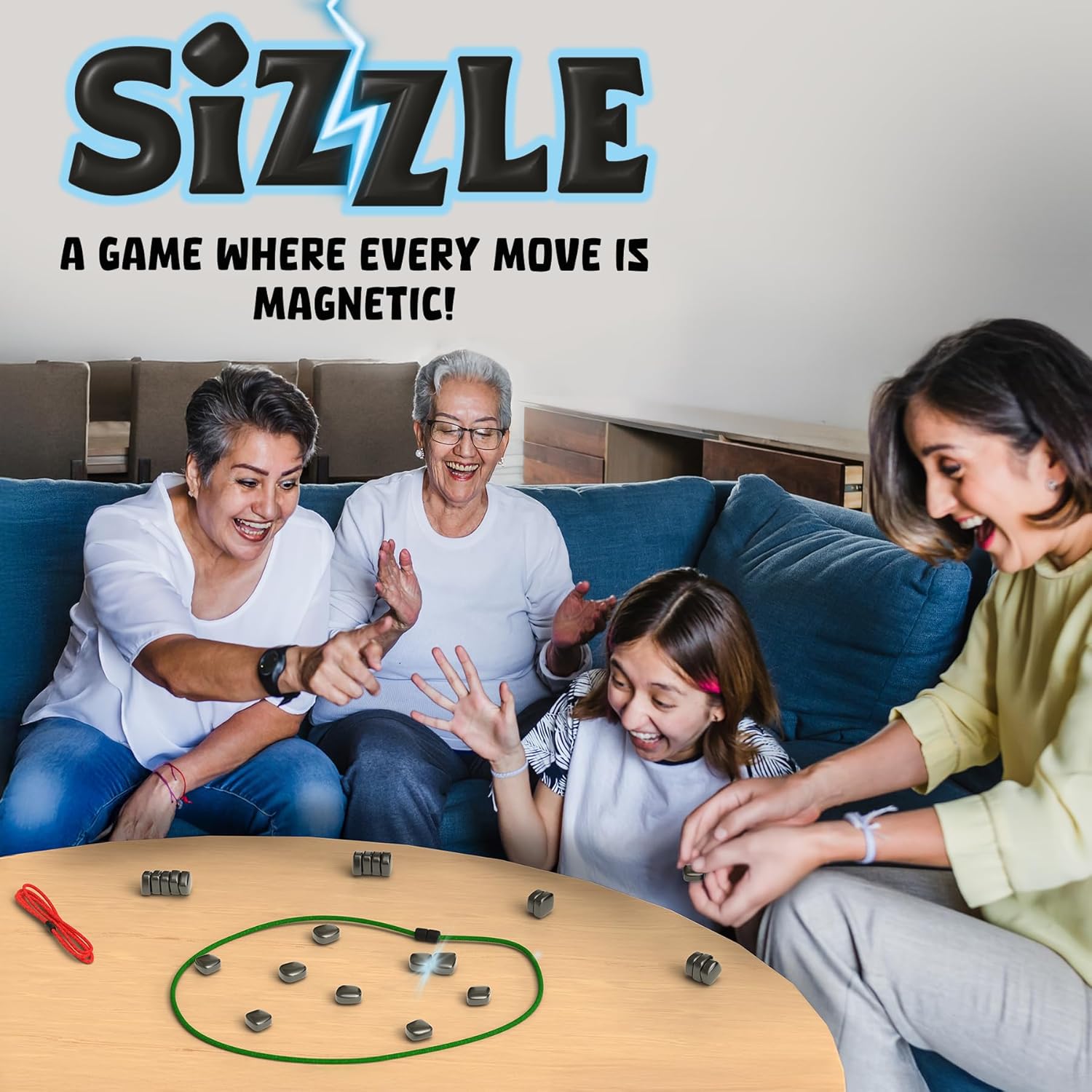 Skillmatics Sizzle - Classic Magnetic Attraction Game, Strategy & Travel Activity, Fun for Family Game Nights, Gifts for Boys, Girls, Teens & Adults, 2-4 Players