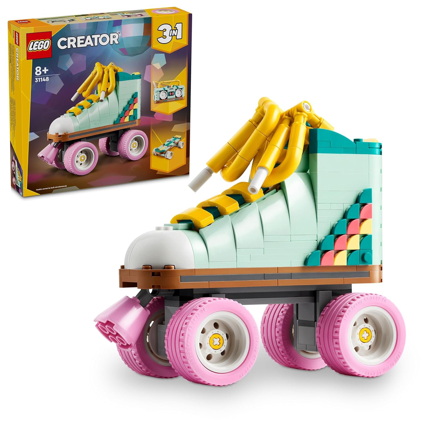 LEGO 31148 Creator Retro Roller Skate 3in1 Toy - 342 Pieces - Multicolor