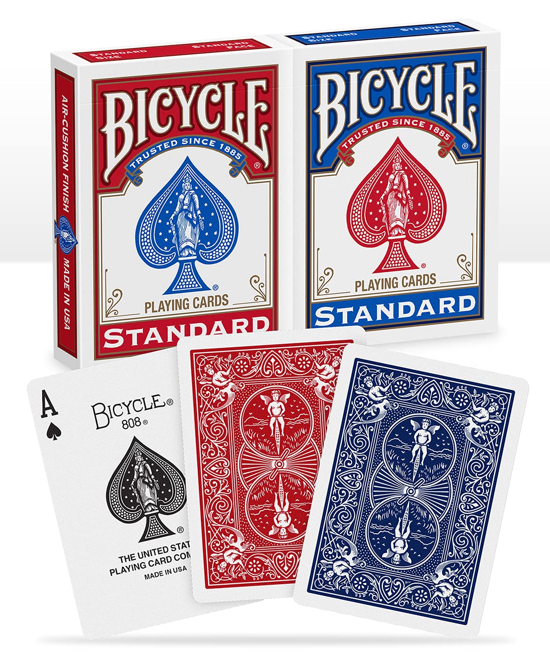 Bicycle Standard Rider Back Playing Card Game - Pack of 2 for All Ages, Standard Rider Back Playing Cards - Pack of 2,for Adult