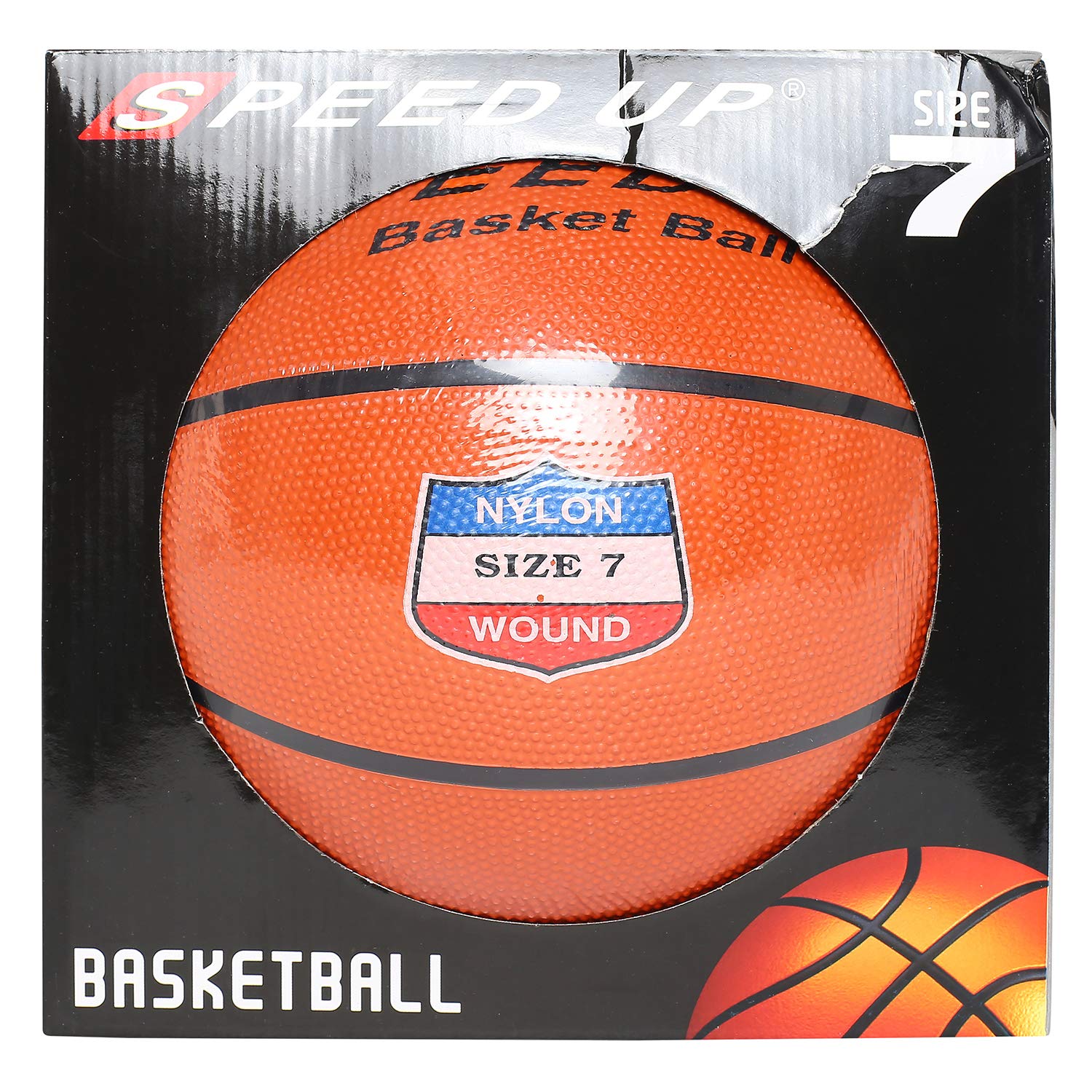 Speed Up Basketball for Kids - Size 7, 5 (Orange)