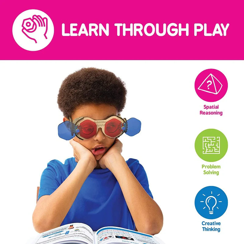 Skillmatics STEM Building Toy - Buildables 3D Spy Glasses | Educational & Construction DIY Toy for Ages 8+ | Multicolor