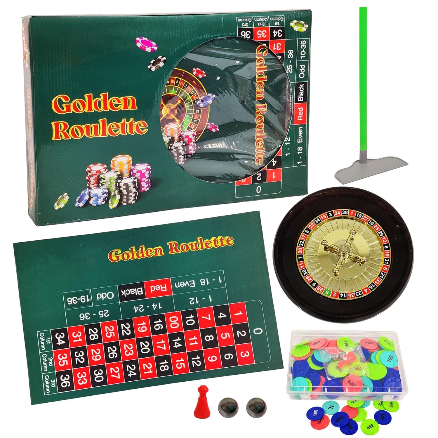 Stemburg Roulette Game for Adults – Golden Roulette Casino Game, Board Games for Adults Family, Fun Party Games for Boys & Girls