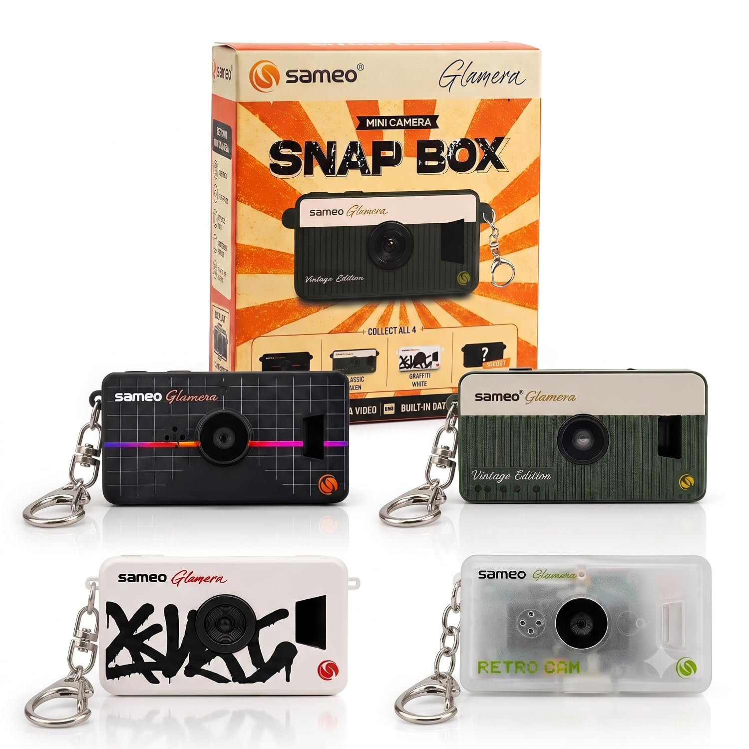 Sameo Glamera Blind Box Keychain Mini Digital Camera - 1pc - Assorted