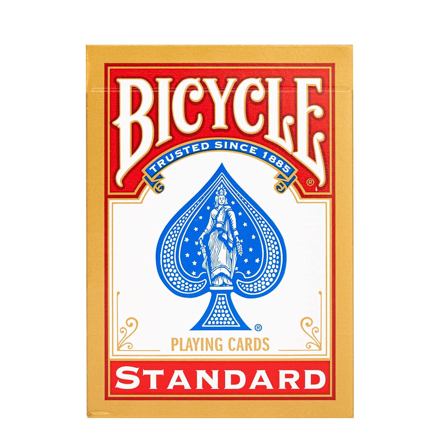 Bicycle Standard Rider Back Playing Cards, Red & Blue for Adults, Pack of 1