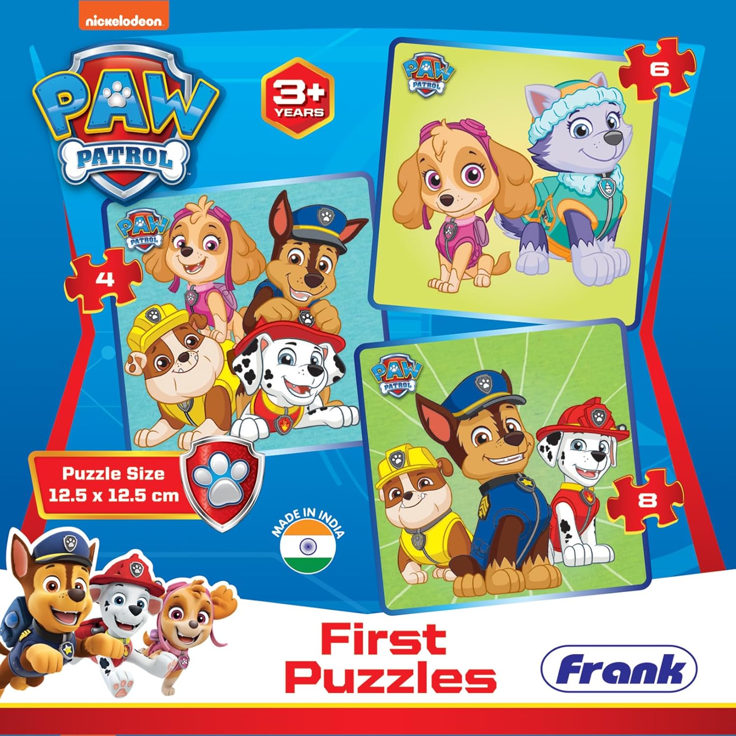 Frank First Puzzles - A Set of 3 Jigsaw Puzzles for Kids Above 3+ Years