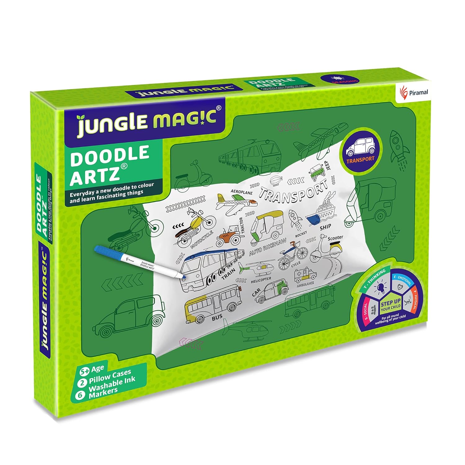 Jungle Magic Cotton Doodle Artz - Transport