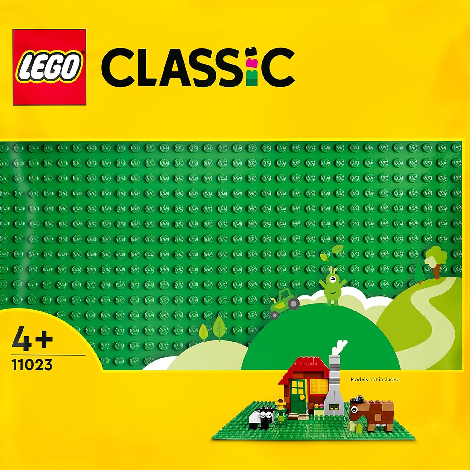 LEGO 11023 Classic Green Baseplate Building Kit for Kids - 1 Piece
