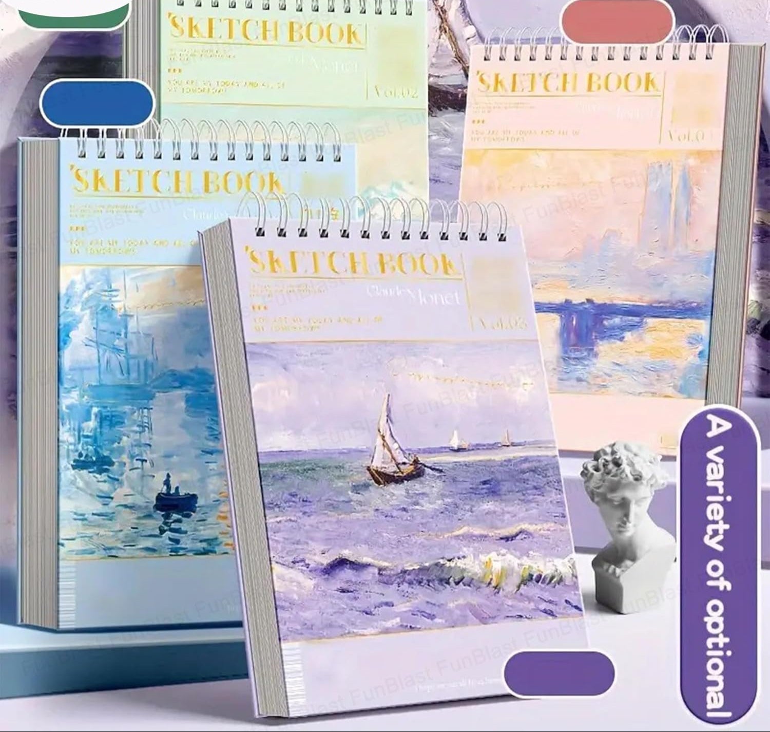 Sketching Book for Artist, A3 Thickened Sketchpad for Artist, Students Hand-Painted Colored Lead Picture Album Sketch Book for Painting, Drawing, Art & Craft Work - Assorted