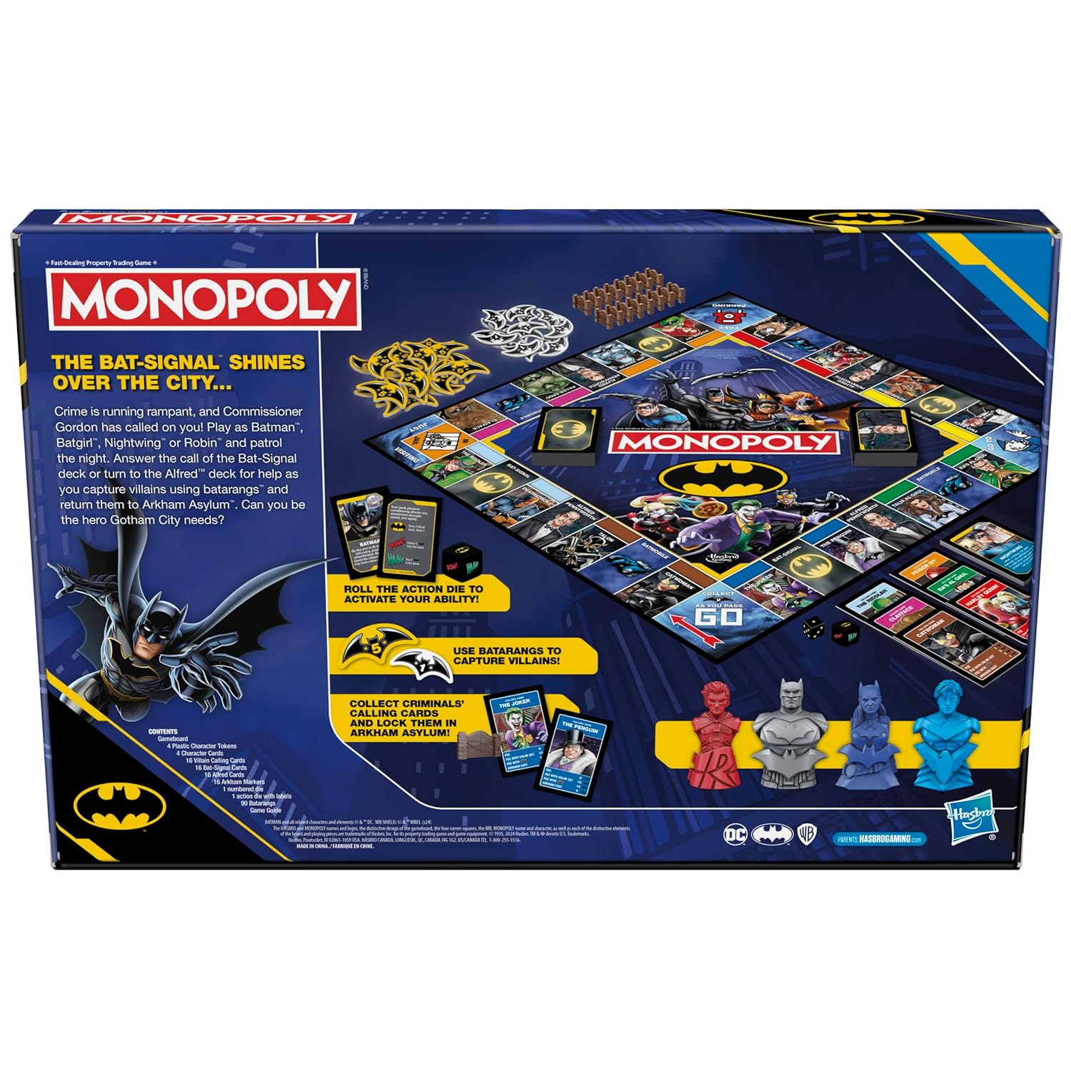 Monopoly Batman Edition Board Game | Monopoly Game for Batman Fans | 2 to 4 Players | Multicolor