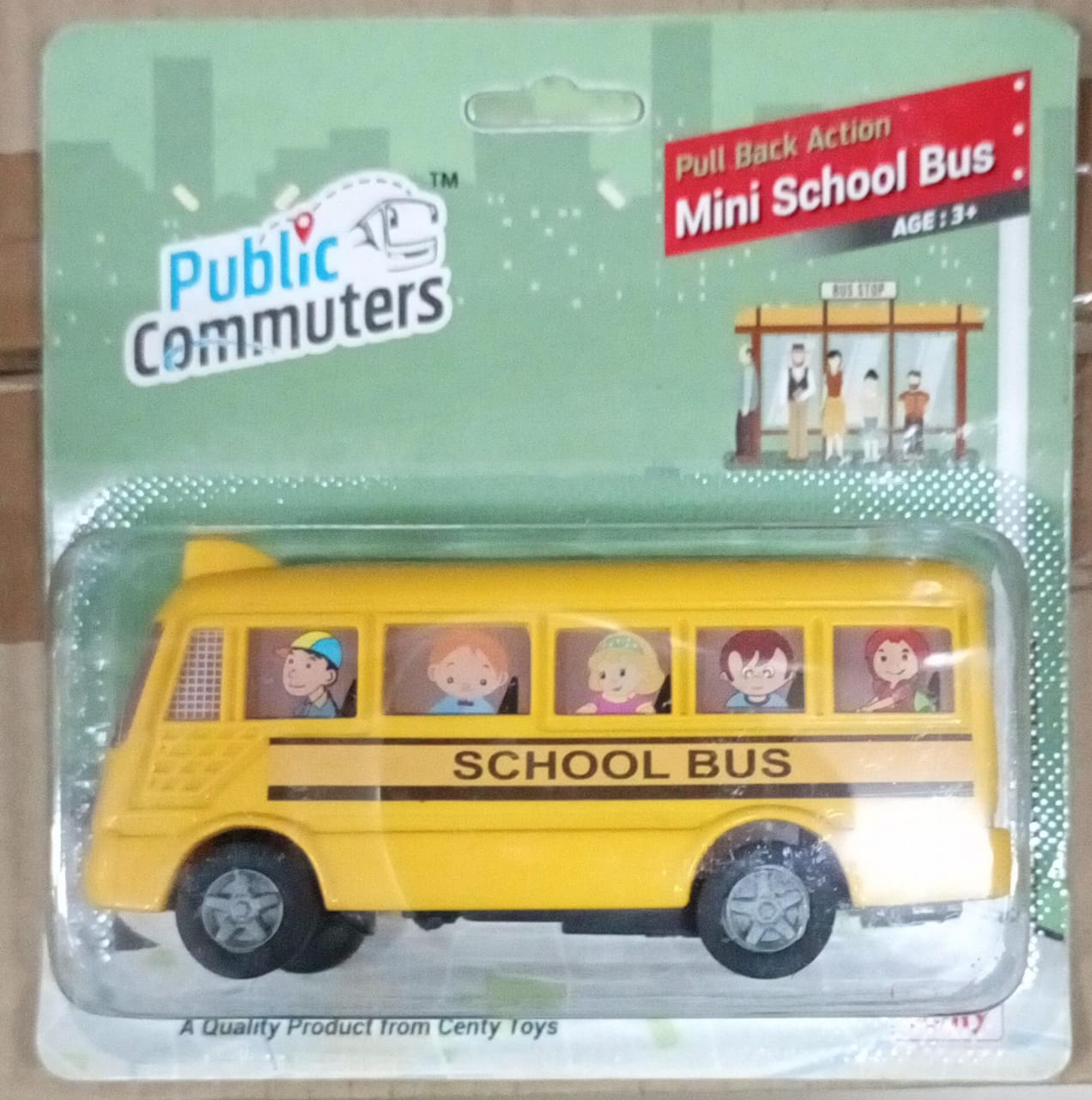 Centy Pull Back Mini School Bus Toy - Assorted