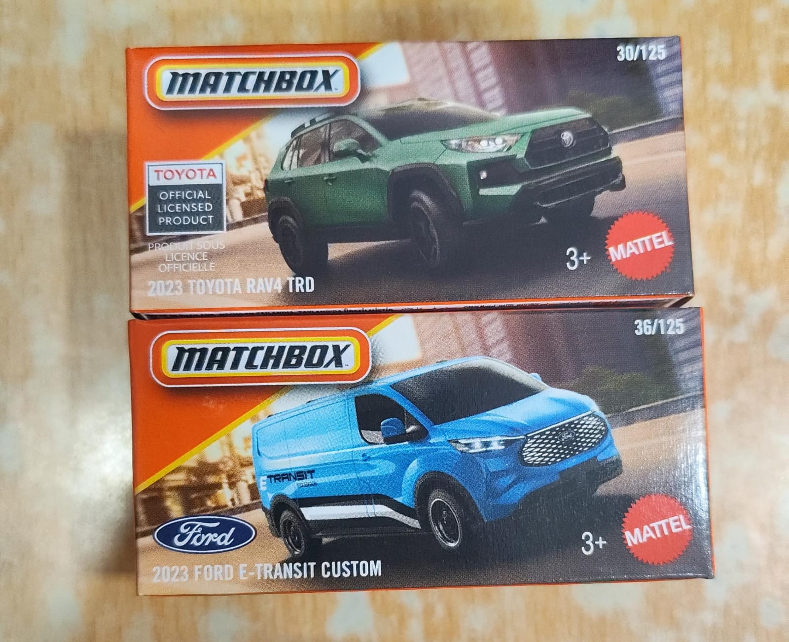 Matchbox Mainline - Combo Pack of 2 Cars - DNK70 - 2023 Ford E-Transit Custom & 2023 Toyota Rav4 TRD