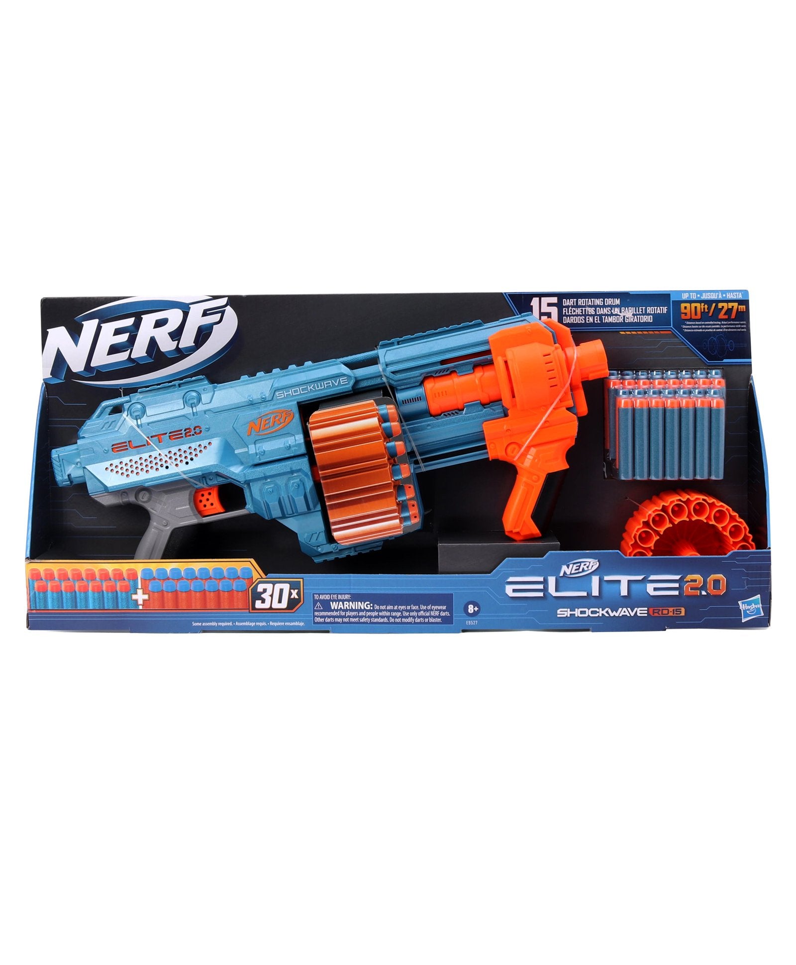 Nerf Elite 2.0 Shockwave RD 15 Blaster Gun - Blue –