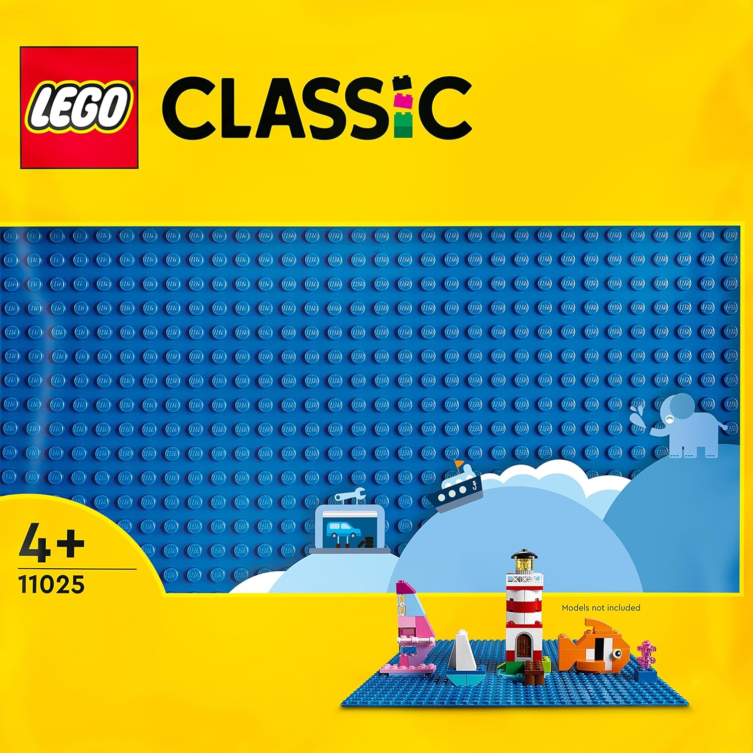 LEGO 11025 Classic Blue Baseplate Building Kit for Kids - 1 Piece - Assorted Color