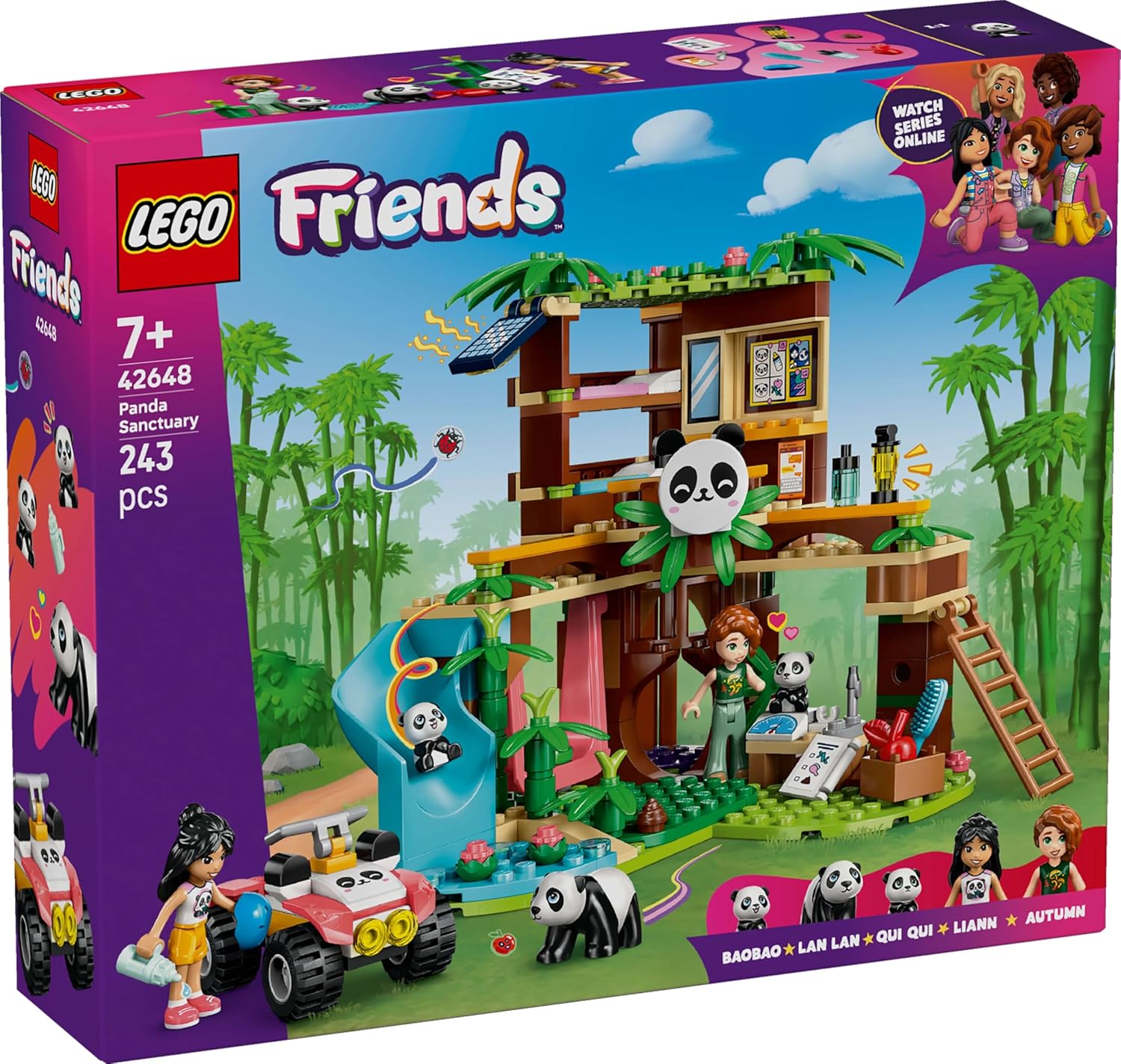 LEGO Friends Panda Sanctuary Animal Care Building Set Toy 42648 Building Blocks Toys for 7+ Gift for Boys and Girls