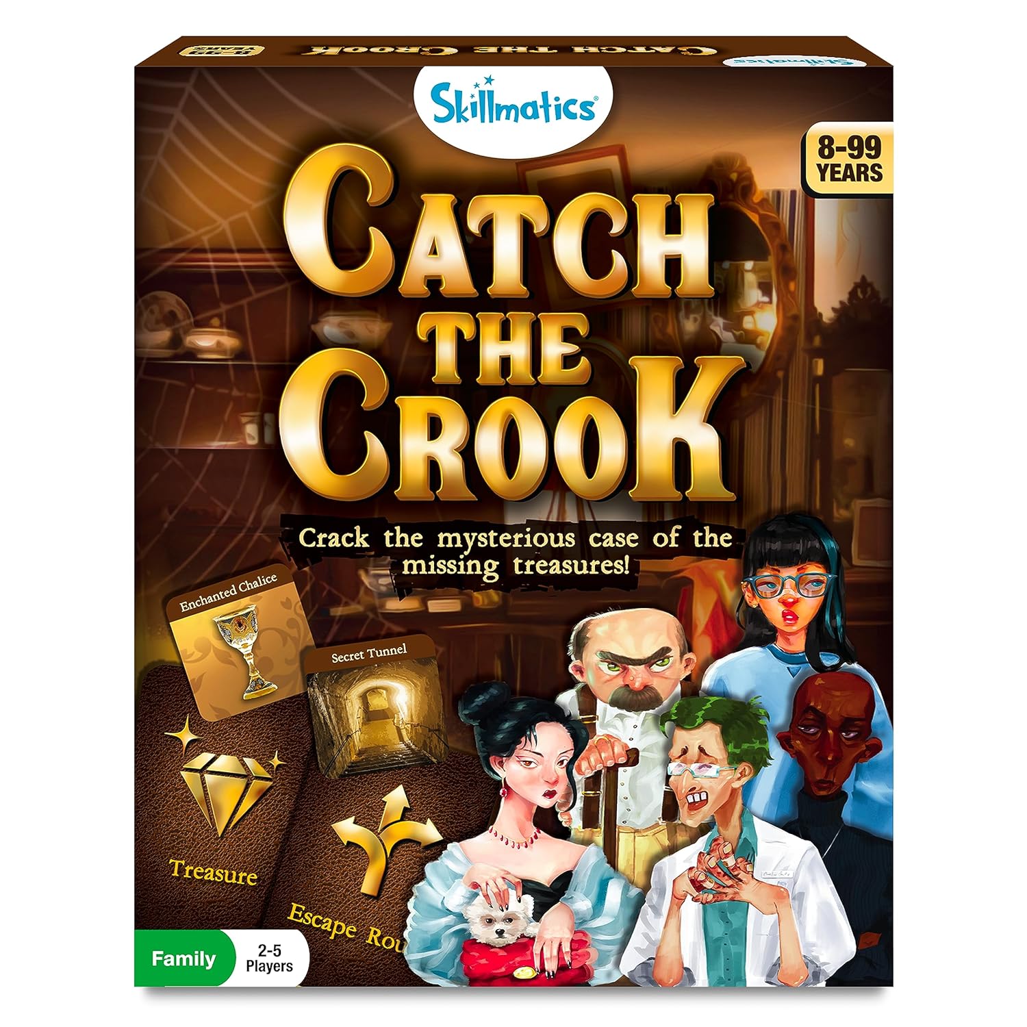 Skillmatics Board Game - Catch The Crook Family-Friendly Game of Predictions, Strategy, and Fun | Perfect Gift for Kids