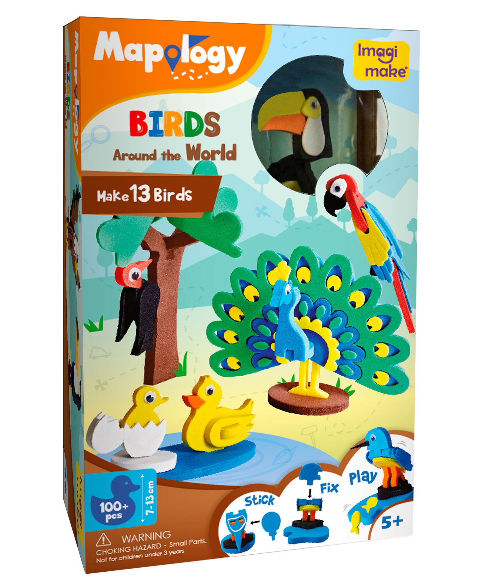 Imagimake Mapology Birds Around the World Making Kit - Multicolor