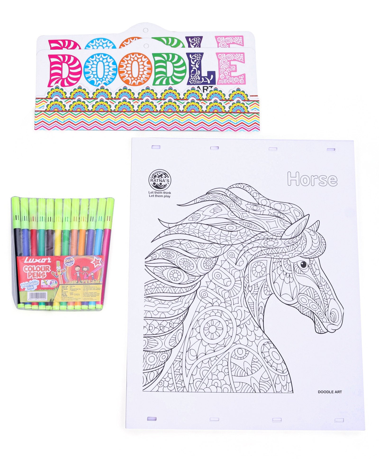 Ratnas Doodle Art Colouring Kit - Multicolour