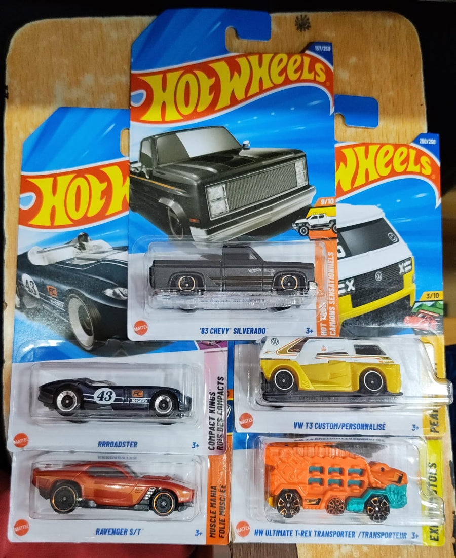 Hot Wheels Mainline - Combo Pack of 5 Cars - Mix Case 0