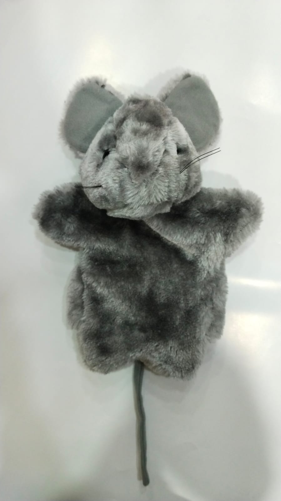 Mouse Soft Plush Hand Puppet - Grey