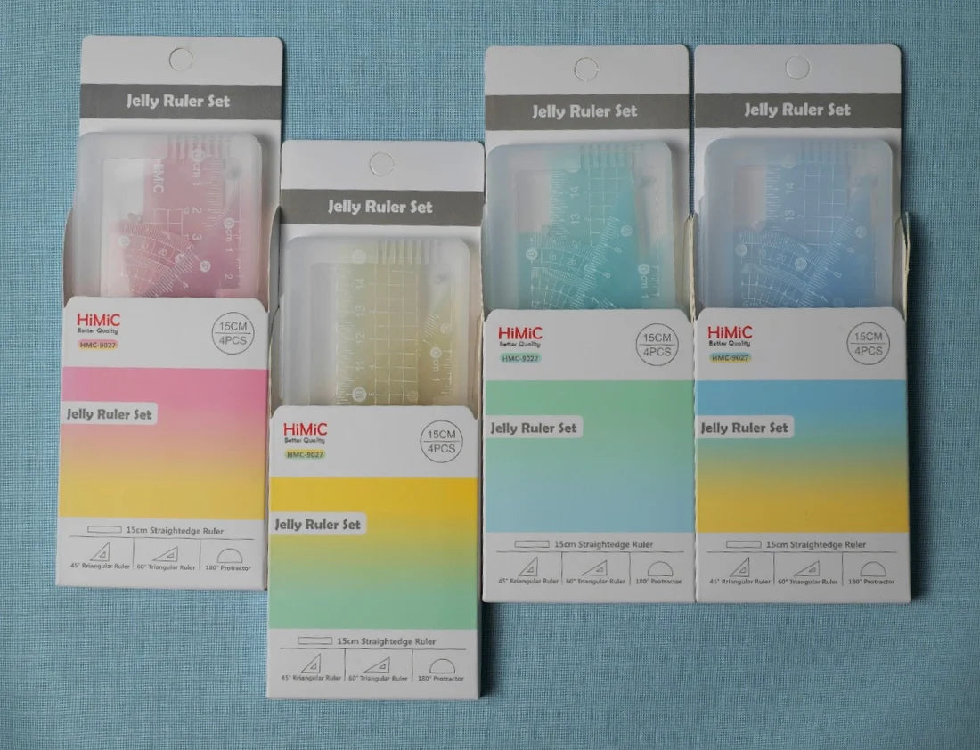 Jelly Ruler Set - Assorted - Color & Design May Vary - Pack of 2 Pcs