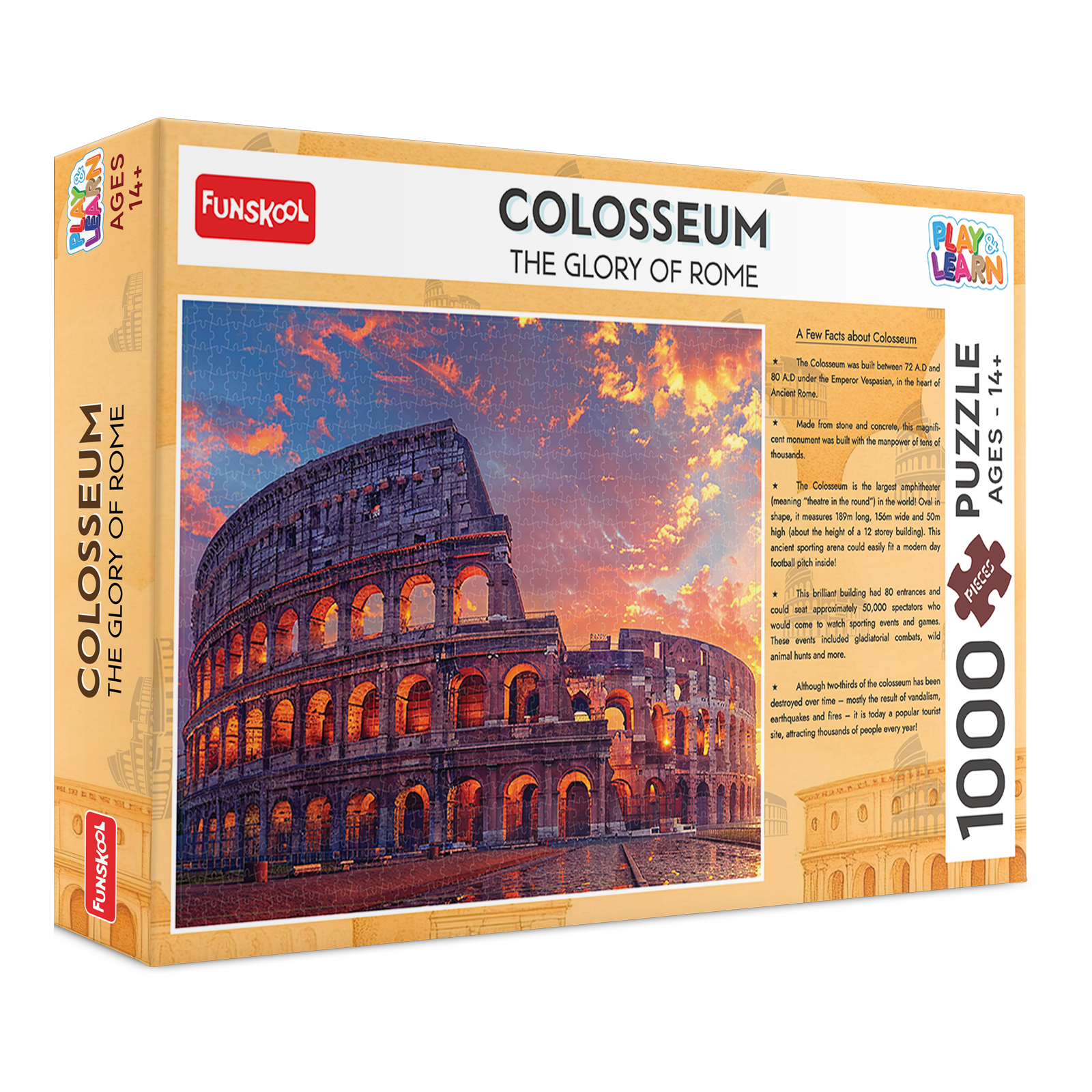 Funskool Colosseum 1000 Pieces Puzzle - Multicolor