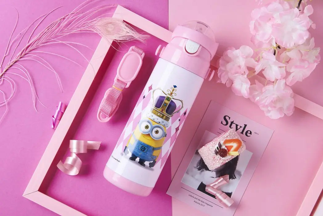 Minions Themed Insulated Flask Water Bottles For Kids - Multicolor
