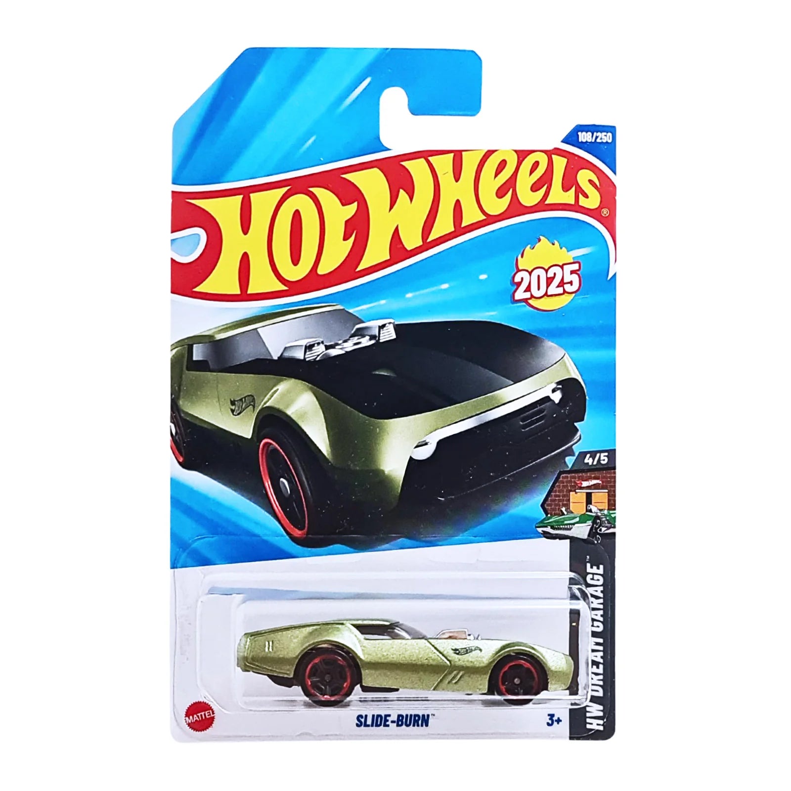 Hot Wheels Mainline - K Case 2025 | L Case 2025 - Slide-Burn - HW Dream Garage - Long Card