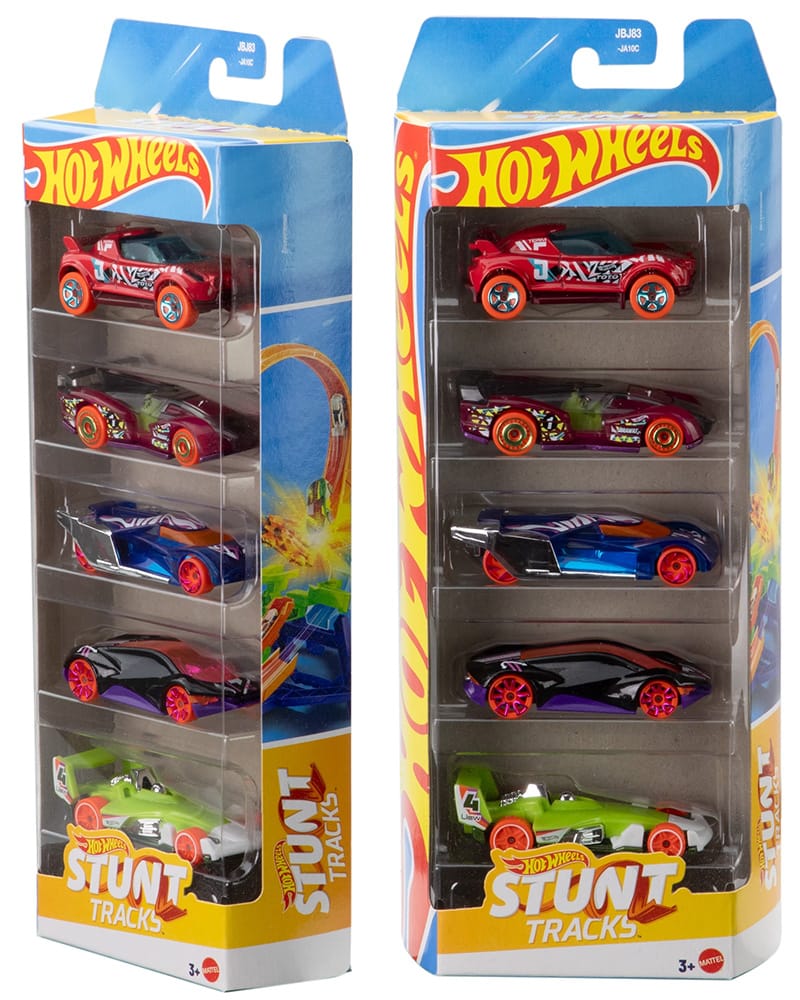 Hot Wheels - Stunt Tracks Car - Set of 5 - Multicolor - JBJ83